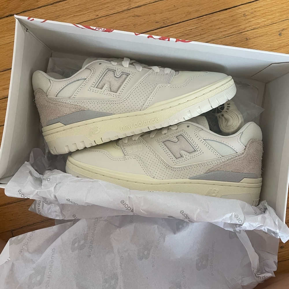 Aime Leon Dore New Balance P550 Basketball Oxfords in White